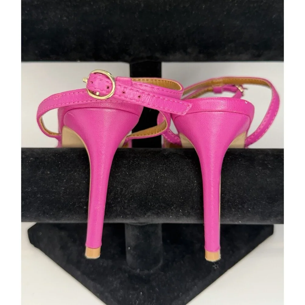 Kurt Geiger London Kensington Leather Mule/Sandals/Hot Pink/EUR 37